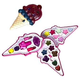 Trusa de machiaj forma inghetata cu oja pentru copii Trusa de machiaj forma inghetata cu oja pentru copii