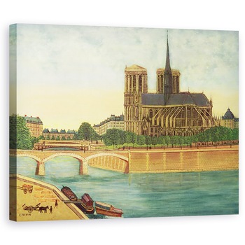 Tablou canvas - Louis Vivin - Notre-Dame vedere a absidei c.1933, 40 x 50 cm Tablou canvas - Louis Vivin - Notre-Dame vedere a absidei c.1933, 40 x 50 cm