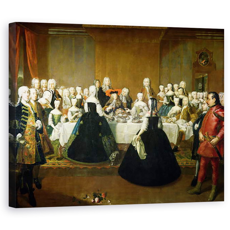 Tablou Canvas Martin Ii Mytens Micul Dejun De Nunta Al Imparatesei Maria Tereza A Austriei Si Francisc De Lorena Mai Tarziu Francisc I 40 X 50 Cm Emag Ro