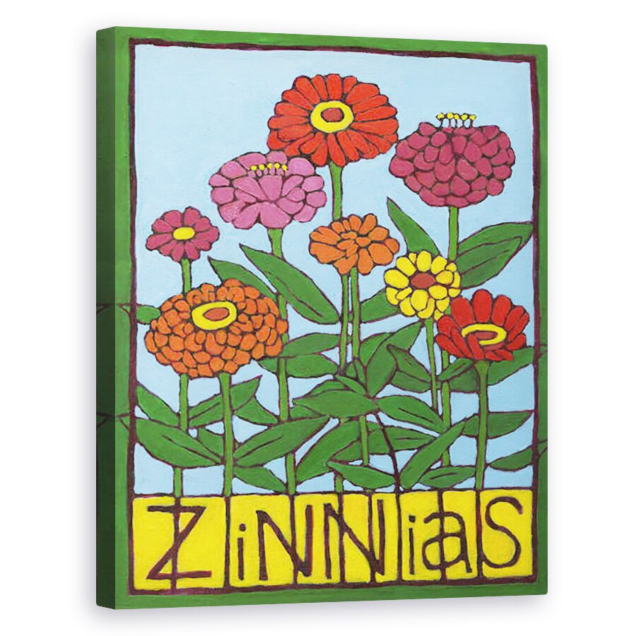Tablou canvas - Megan Moore - Zinnias, 2004, 40 x 50 cm