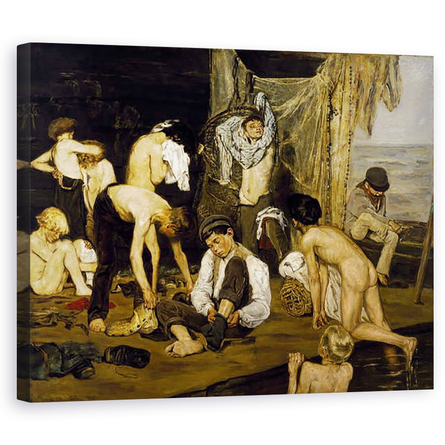 Tablou canvas - Max Liebermann - inotatori, 40 x 50 cm