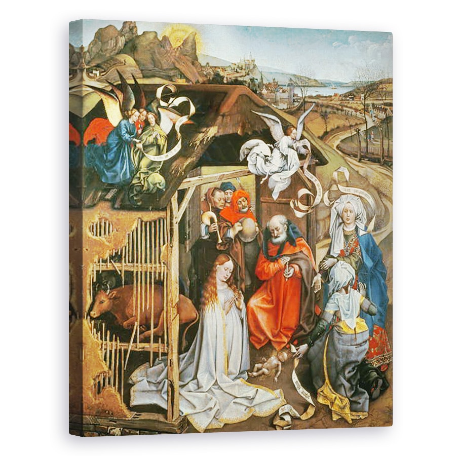 Tablou canvas - Master of Flemalle - Nasterea Domnului I, 40 x 50 cm