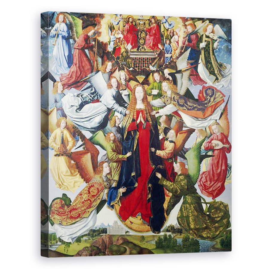 Tablou canvas - Master of the Legend of St. Lucy - Maria, regina cerului, 60 x 75 cm