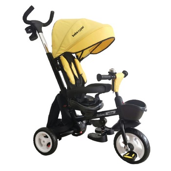 Tricicleta Beberoyal Milano Trike 510 TC Galben copii, pliabila, reglabil, reversibil, copertina, maner parental Tricicleta Beberoyal Milano Trike 510 TC Galben copii, pliabila, reglabil, reversibil, copertina, maner parental