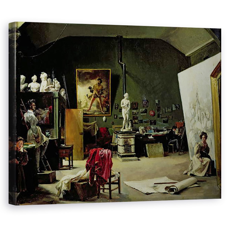 Tablou canvas - Marie-Amelie Cogniet - Studioul lui Leon Cogniet 1794-1880, 40 x 50 cm