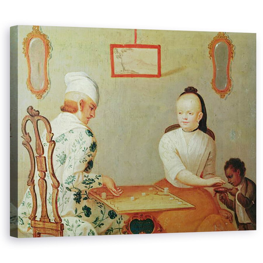 Tablou canvas - Scoala Mexicana - Un barbat spaniol si sotia sa, 40 x 50 cm