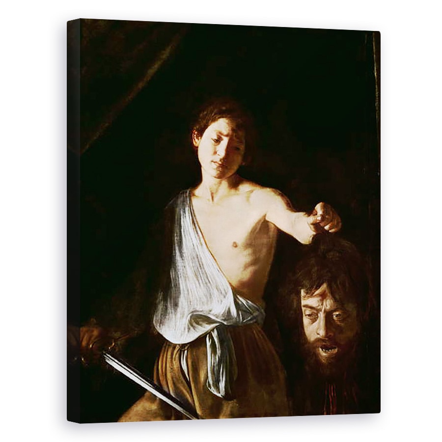 Tablou canvas - Michelangelo Merisi da Caravaggio - David cu capul lui Goliat, 60 x 75 cm