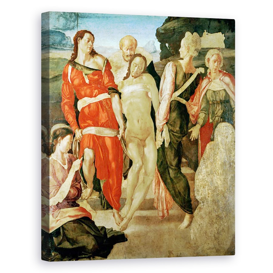 Tablou canvas - Michelangelo Buonarroti - inmormantarea neterminata, 40 x 50 cm