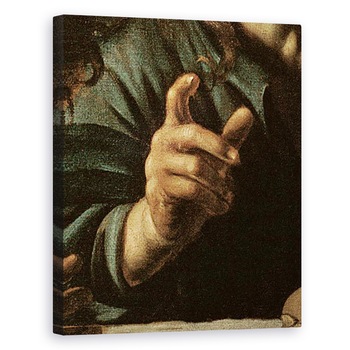 Tablou canvas - Michelangelo Merisi da Caravaggio - Detaliu al mainii lui Hristos de la Cina de la Emmaus, 40 x 50 cm Tablou canvas - Michelangelo Merisi da Caravaggio - Detaliu al mainii lui Hristos de la Cina de la Emmaus, 40 x 50 cm