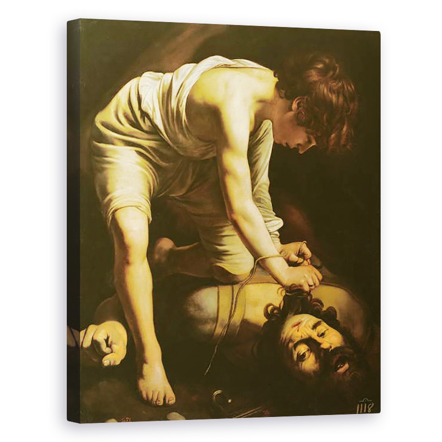 Tablou canvas - Michelangelo Merisi da Caravaggio - David victorios asupra lui Goliat, 60 x 75 cm