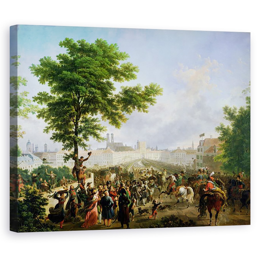 Tablou canvas - Nicolas Antoine Taunay - Intrarea lui Napoleon Bonaparte 1769-1821 si a armatei franceze la München, 24 octombrie 1805, 40 x 50 cm