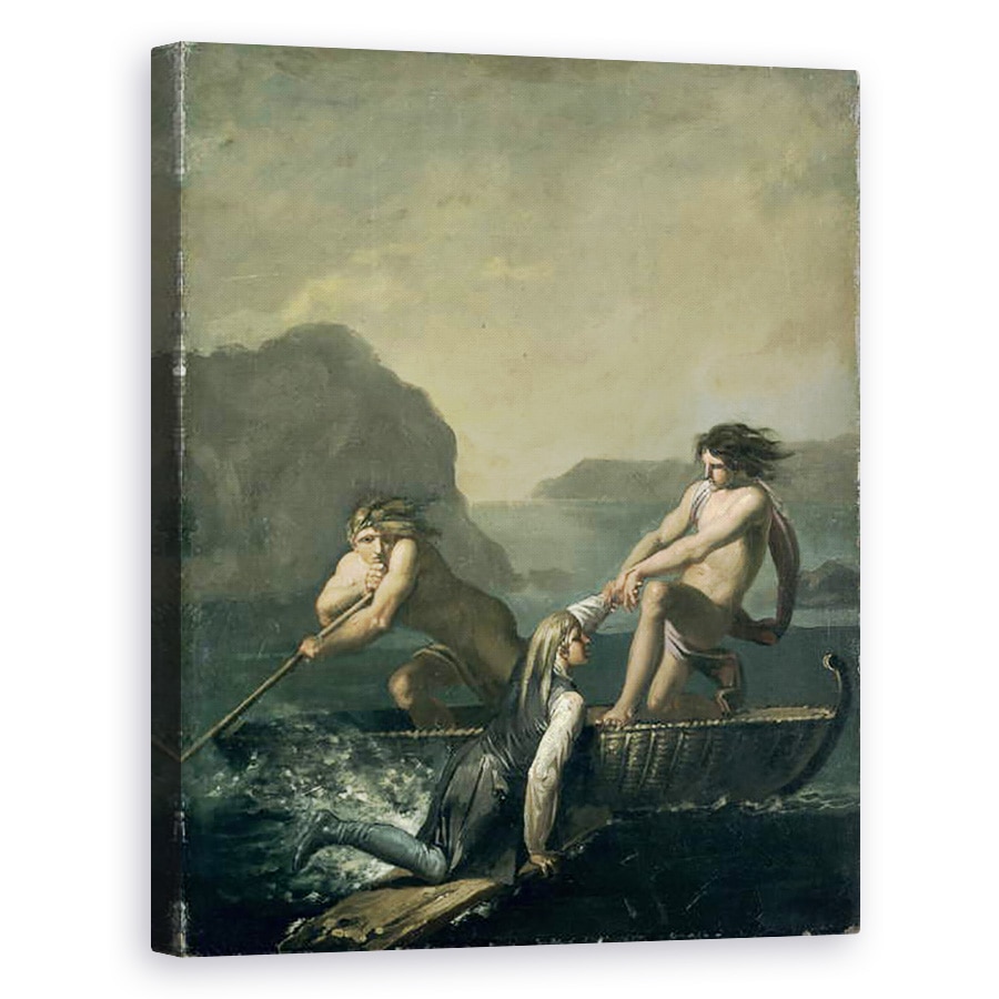 Tablou canvas - Nicolai Abraham Abildgaard - Scene din Calatoria subterana a lui Niels Klim de Baronul Ludvig Holberg 1684-1754, 40 x 50 cm