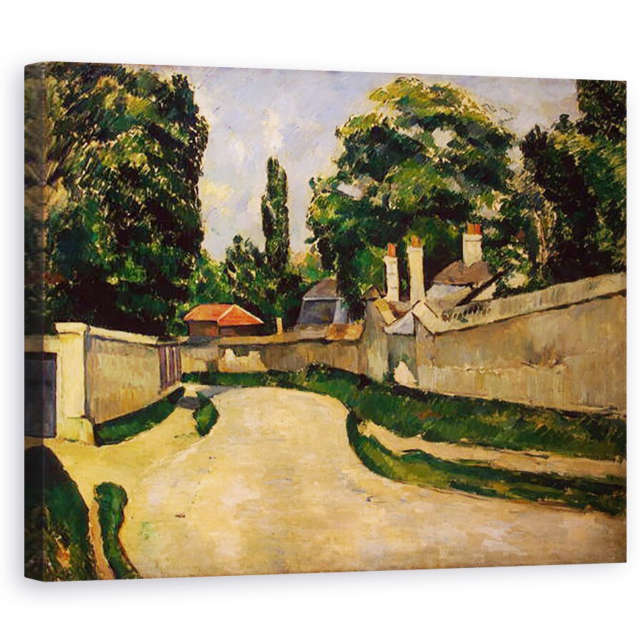 Tablou canvas - Paul Cezanne - Case de-a lungul unui drum, 40 x 50 cm