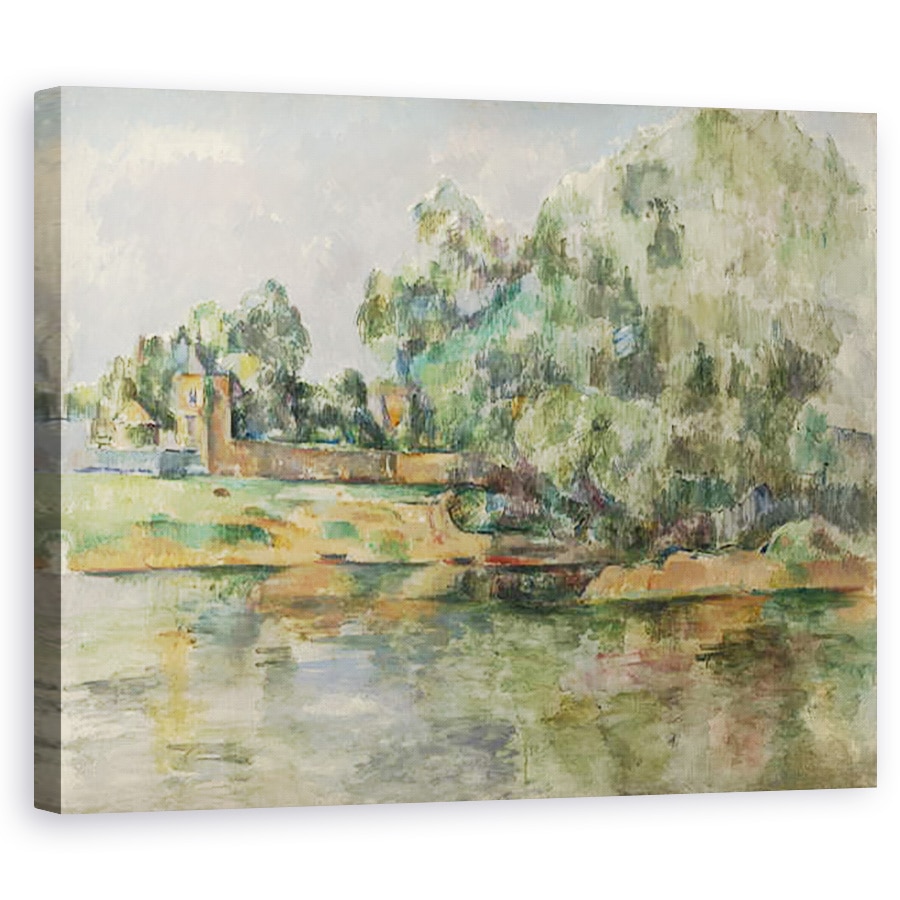 Tablou canvas - Paul Cezanne - Riverbank, 40 x 50 cm