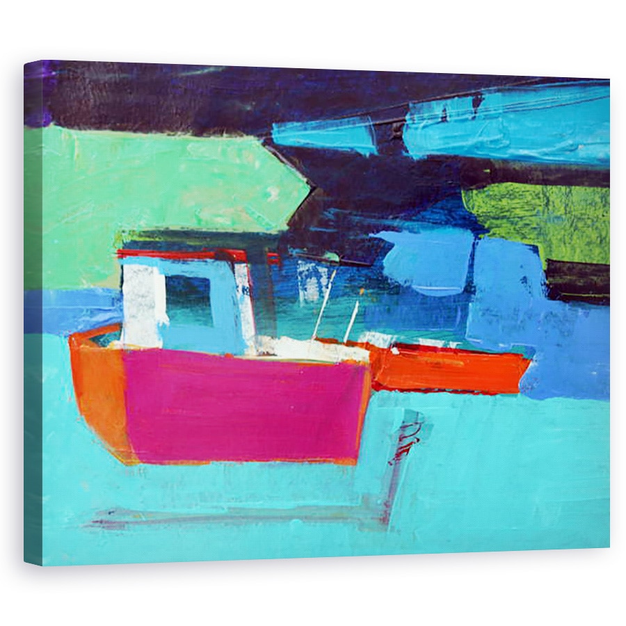 Tablou canvas - Paul Powis - Barca rosie, 60 x 75 cm