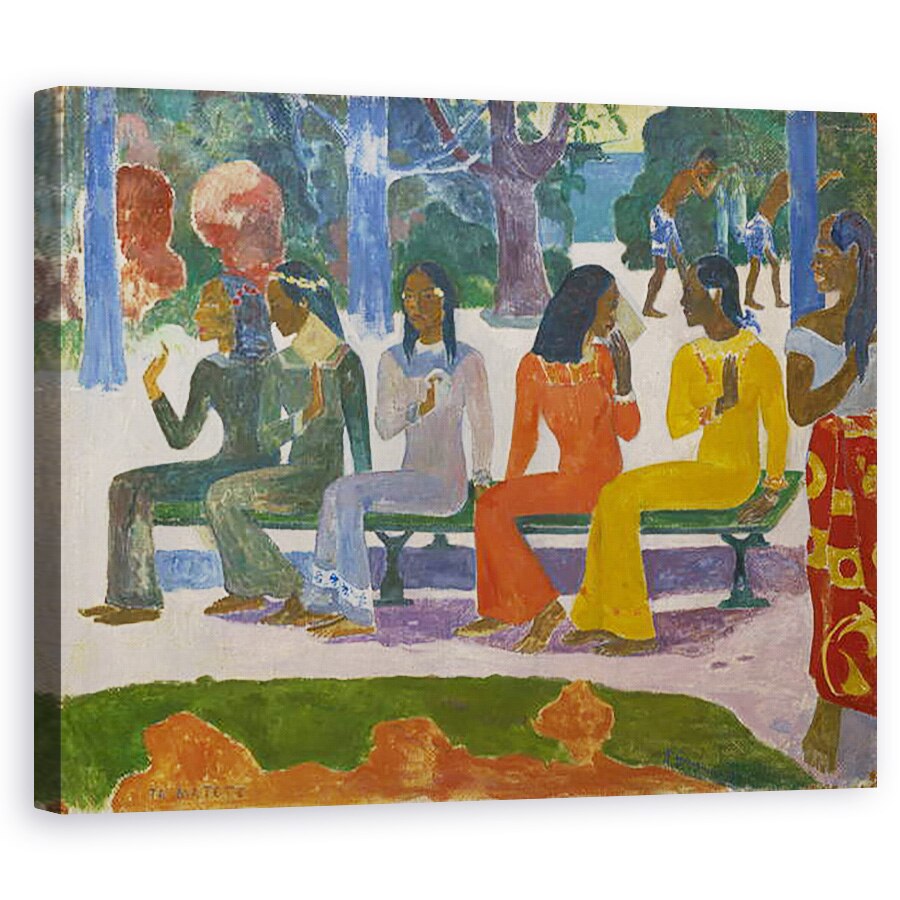 Tablou canvas - Paul Gauguin - Ta Matete Nu vom merge la piata astazi 1892, 40 x 50 cm