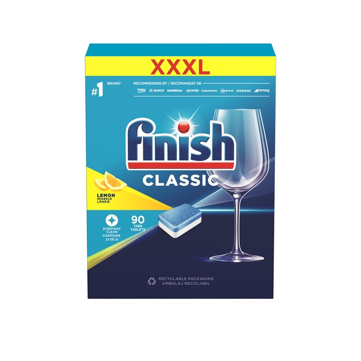 Finish Classic mosogatógép-tabletta, Citrom illat, 90 db