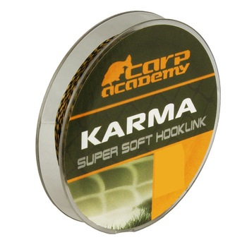 Fir textil pentru pescuit . Carp Academy, Karma Hooklink 20m 25lb , maro inchis Fir textil pentru pescuit . Carp Academy, Karma Hooklink 20m 25lb , maro inchis