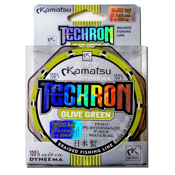 Fir Multifilament Fir textil Techron Olive 100m 0.08 Fir Multifilament Fir textil Techron Olive 100m 0.08