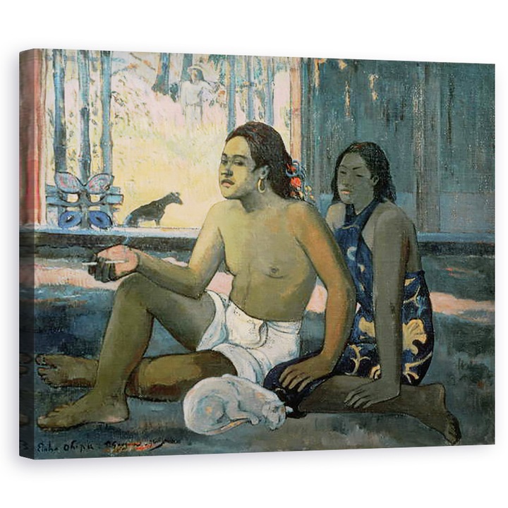 Tablou canvas - Paul Gauguin - Eiaha Ohipa sau Tahitieni intr-o camera, 80 x 100 cm