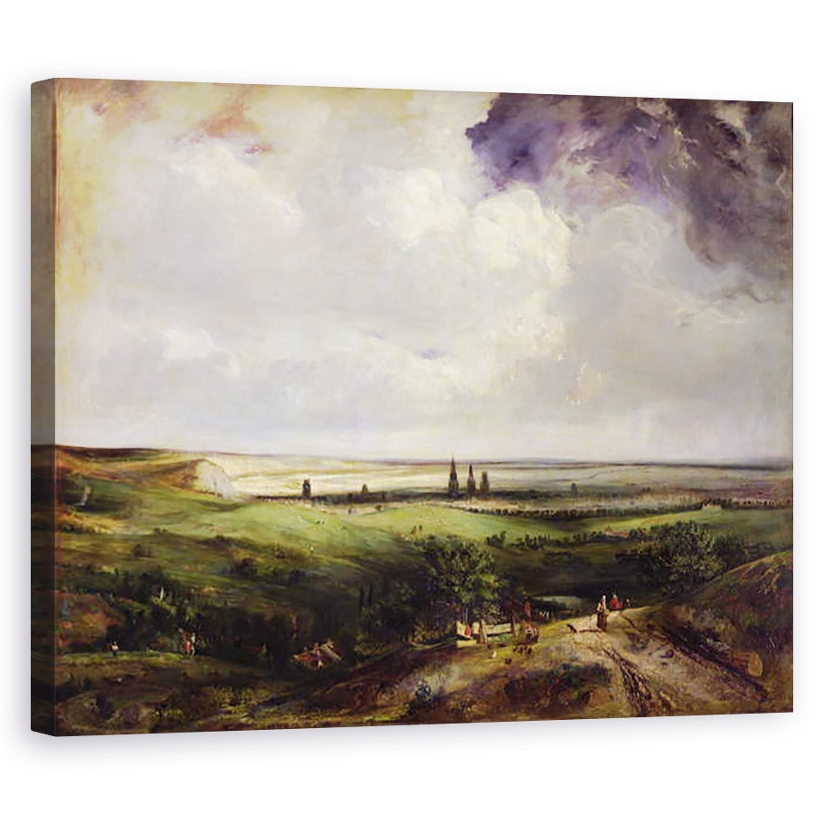 Tablou canvas - Paul Huet - Vedere de Rouen, 60 x 75 cm