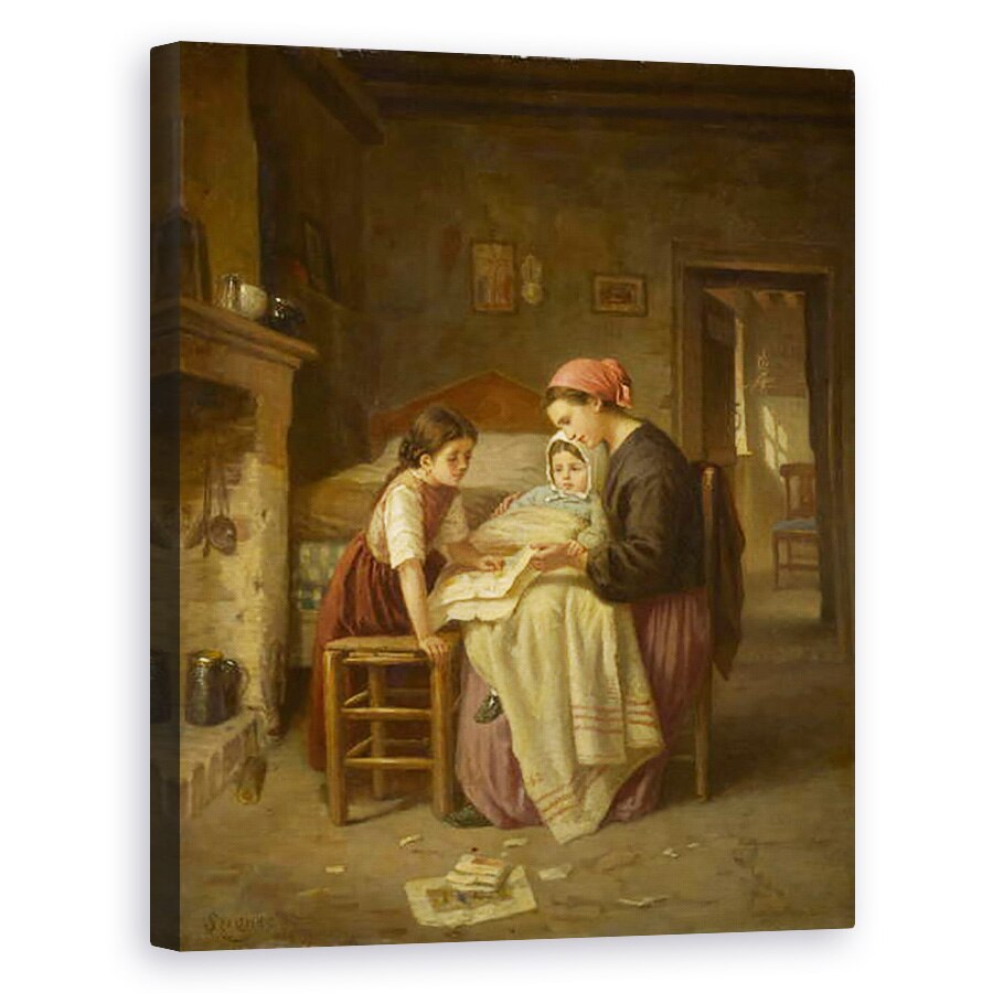Tablou canvas - Paul Seignac - Copilul bolnav, 40 x 50 cm