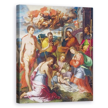 Tablou canvas - Perino del Vaga - Nasterea Domnului, 40 x 50 cm Tablou canvas - Perino del Vaga - Nasterea Domnului, 40 x 50 cm