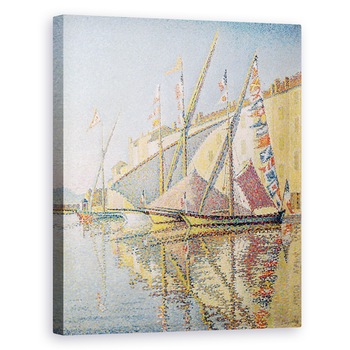 Tablou canvas - Paul Signac - Barci cu vele in St Tropez Portul, 40 x 50 cm Tablou canvas - Paul Signac - Barci cu vele in St Tropez Portul, 40 x 50 cm
