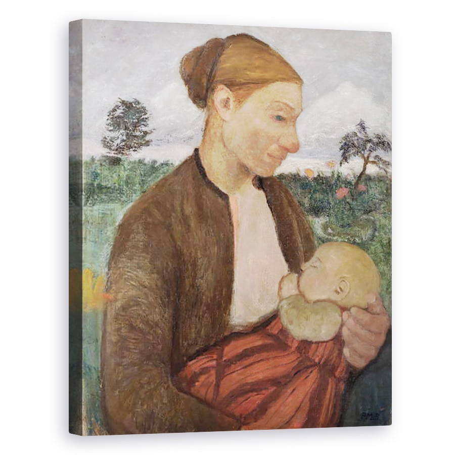Tablou canvas - Paula Modersohn-Becker - Mama si Copil, 40 x 50 cm