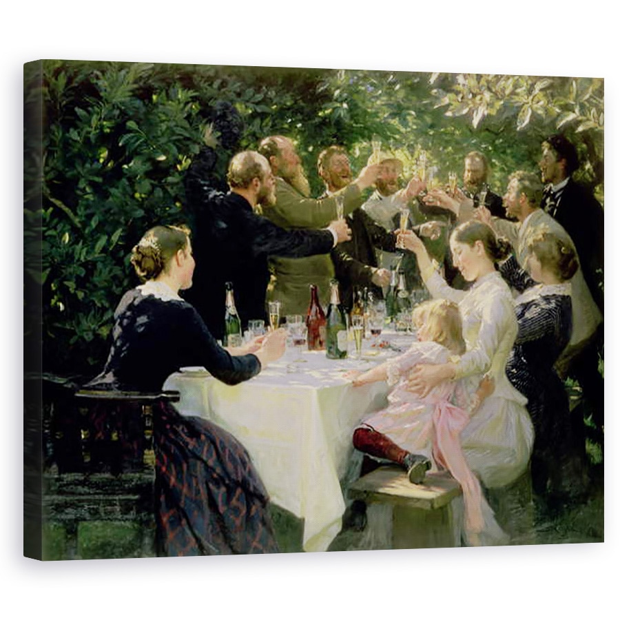 Tablou canvas - Peder Severin Kroyer - Hip Hip Hurrah! Petrecerea artistilor la Skagen, 60 x 75 cm