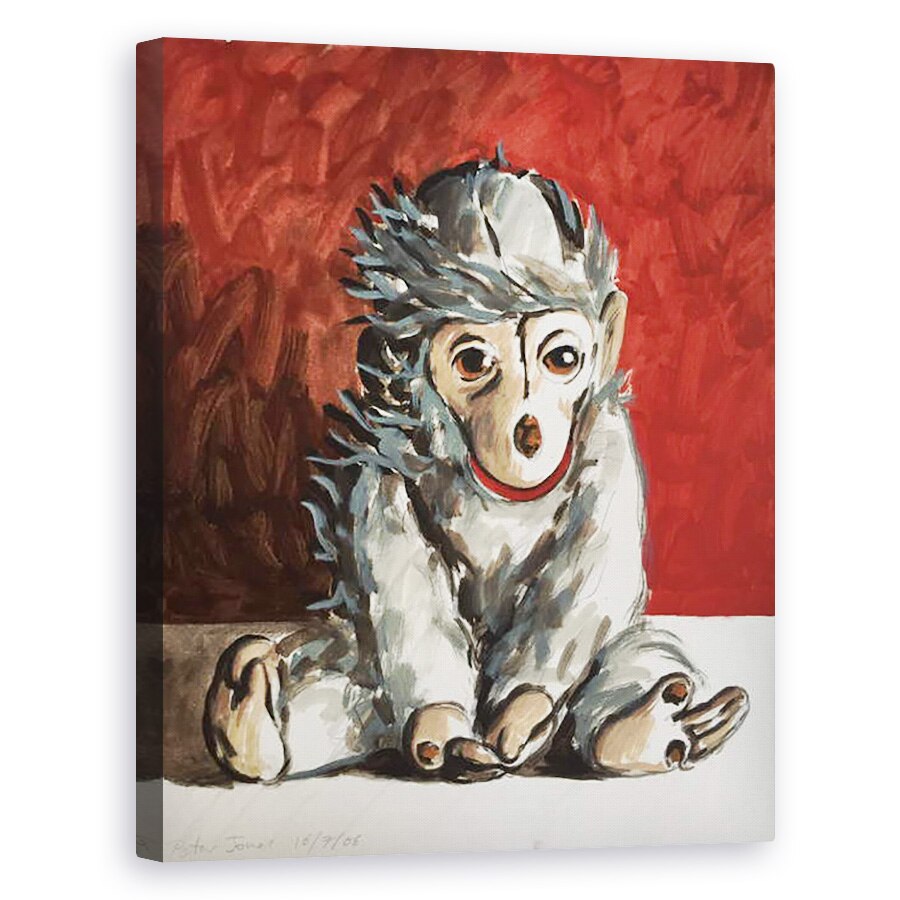 Tablou canvas - Peter Jones - Maimuta alba pe rosu, 2006, 40 x 50 cm