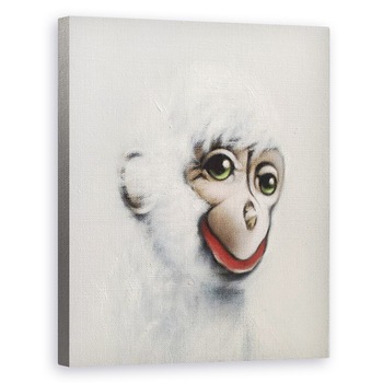 Tablou canvas - Peter Jones - Maimuta in alb, 2005, 40 x 50 cm Tablou canvas - Peter Jones - Maimuta in alb, 2005, 40 x 50 cm