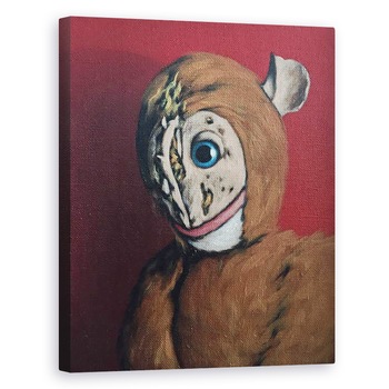 Tablou canvas - Peter Jones - Red Monkey cu cicatrici, 2006, 40 x 50 cm Tablou canvas - Peter Jones - Red Monkey cu cicatrici, 2006, 40 x 50 cm