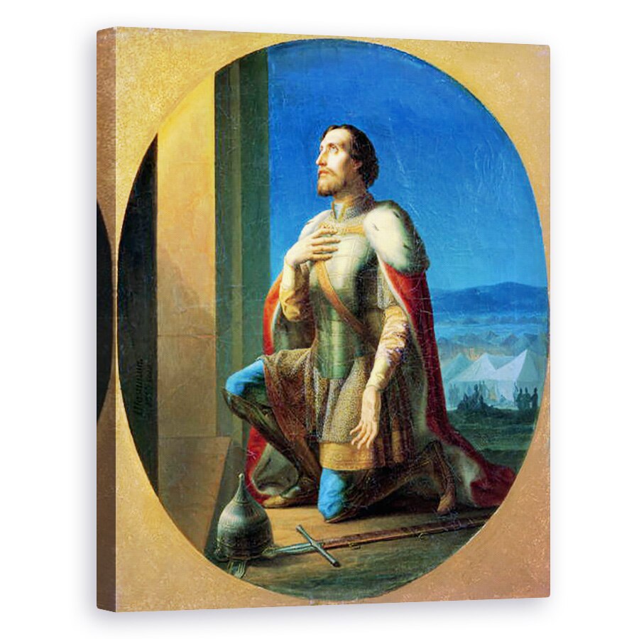 Tablou canvas - Petr Mikhailovich Shamshin - Alexander Nevsky 1220/1-65 Print de Novgorod, Mare Duce al lui Vladimir, 60 x 75 cm