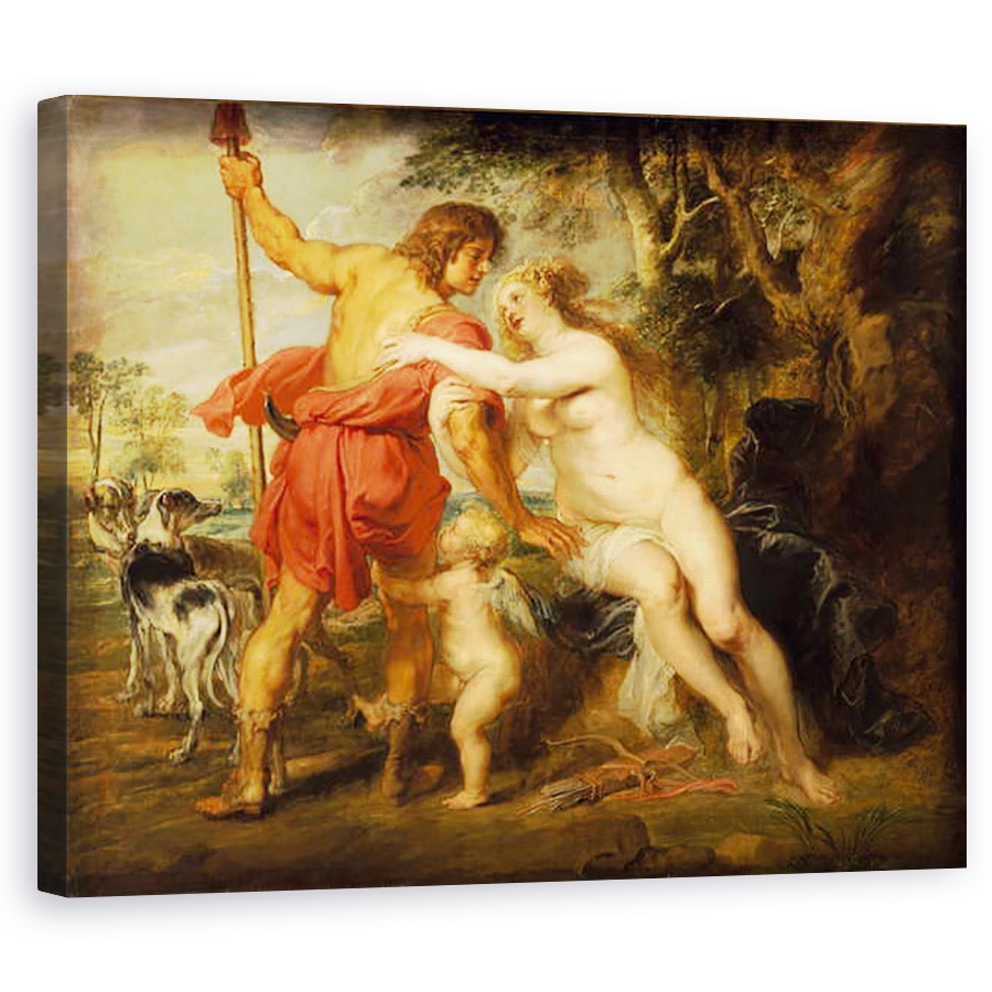 Tablou canvas - Peter Paul Rubens - Venus si Adonis, 60 x 75 cm