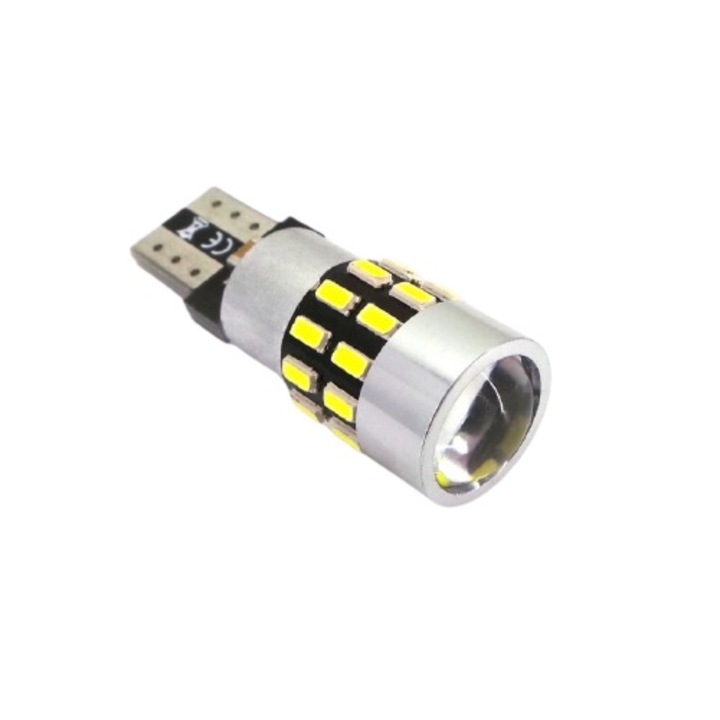2 db T10 LED izzó készlet, W5W 12V CANBUS, 430 lm, fehér