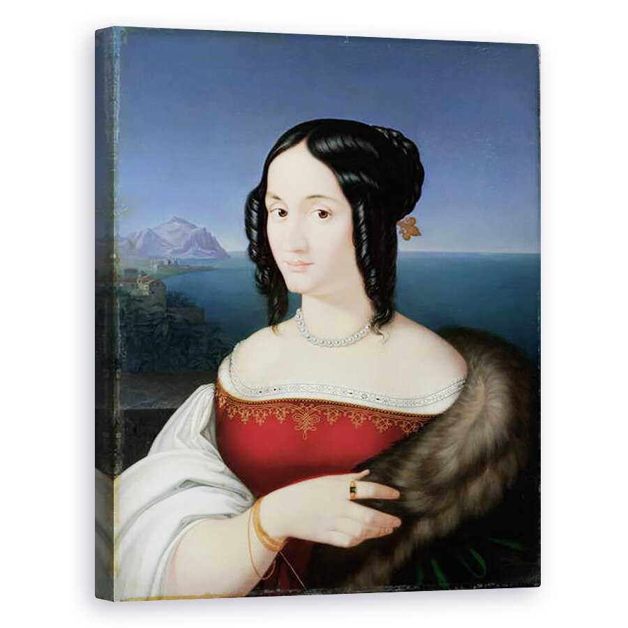 Tablou canvas - Peter von Cornelius - Carolina Grossi, prima sotie a artistului, 40 x 50 cm