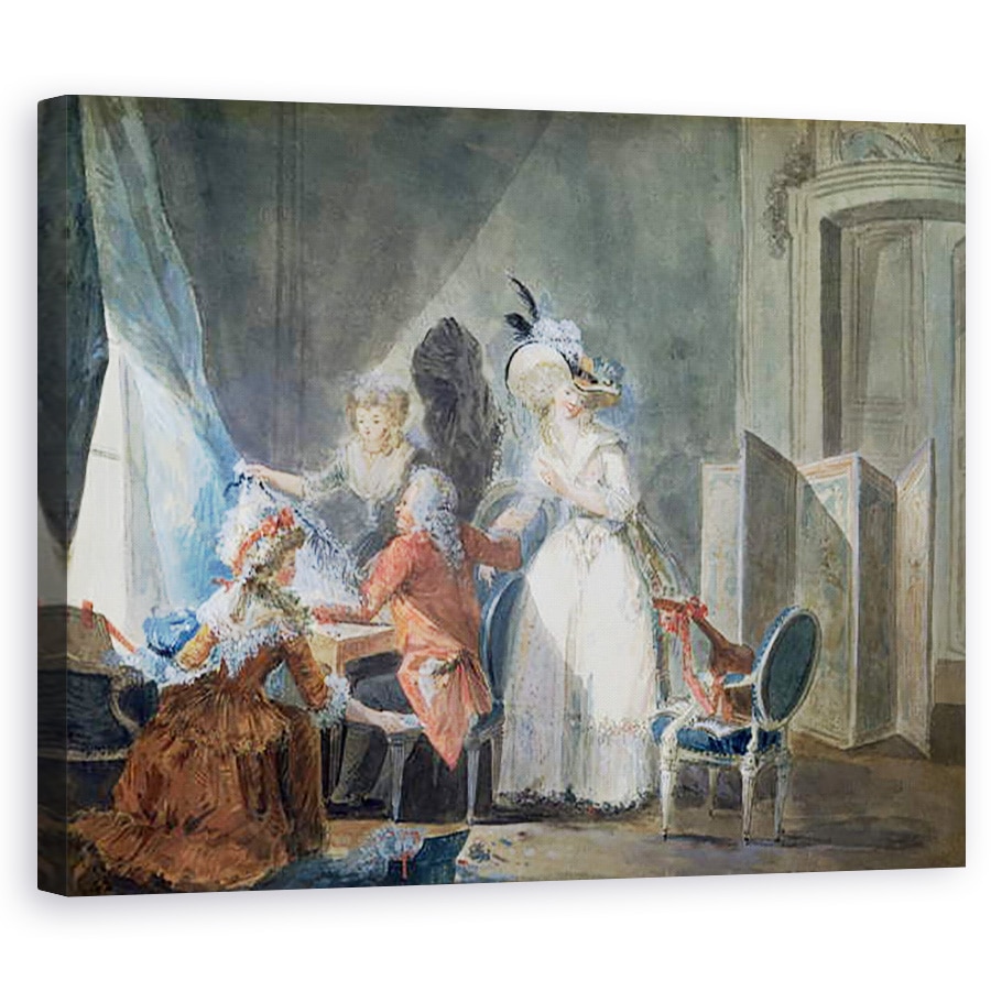 Tablou canvas - Philibert Louis Debucourt - Vanzatorul de moda, 40 x 50 cm