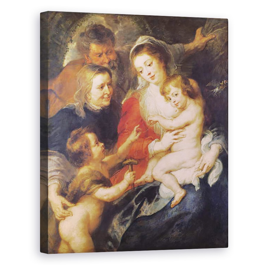Tablou canvas - Peter Paul Rubens - Sfanta familie cu Sfanta Elisabeta si Pruncul Sfantul Ioan Botezatorul, 40 x 50 cm