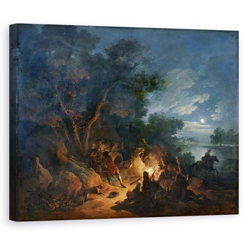 Tablou canvas - Philip James Loutherbourg - Atac de hoti pe timp de noapte, 40 x 50 cm Tablou canvas - Philip James Loutherbourg - Atac de hoti pe timp de noapte, 40 x 50 cm
