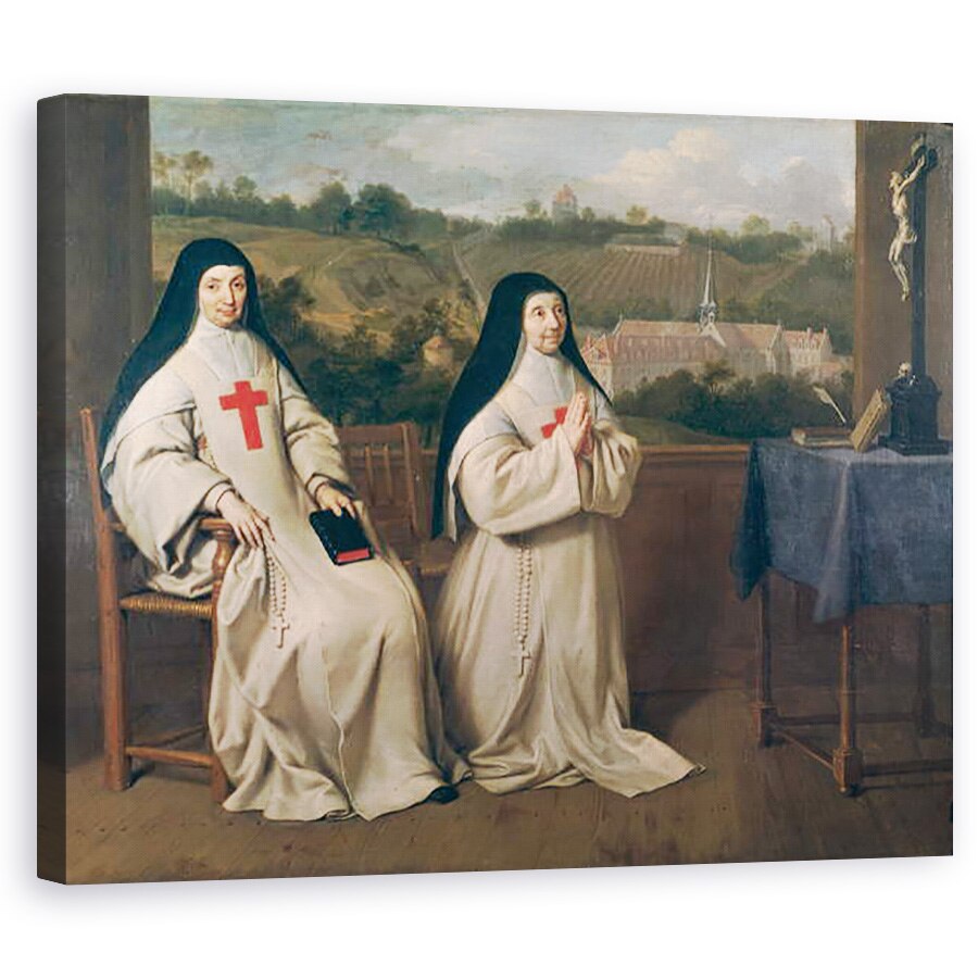 Tablou canvas - Philippe de Champaigne - Doua calugarite, 40 x 50 cm
