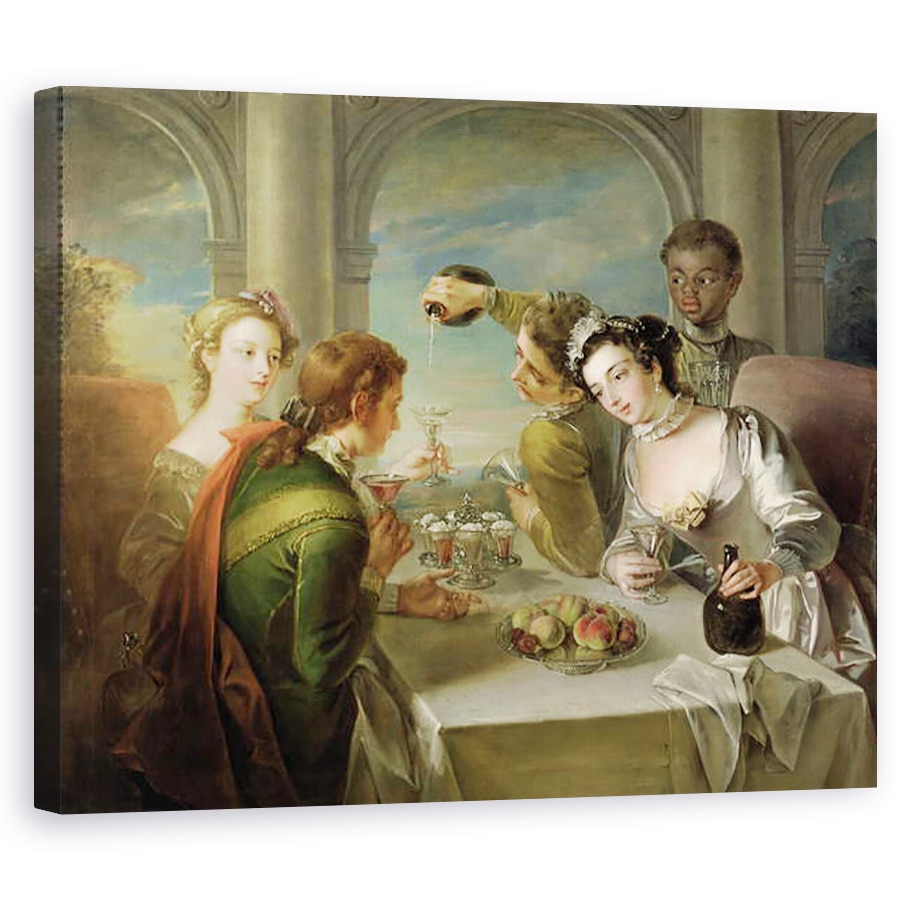 Tablou canvas - Philippe Mercier - Sentimentul gustului, 60 x 75 cm