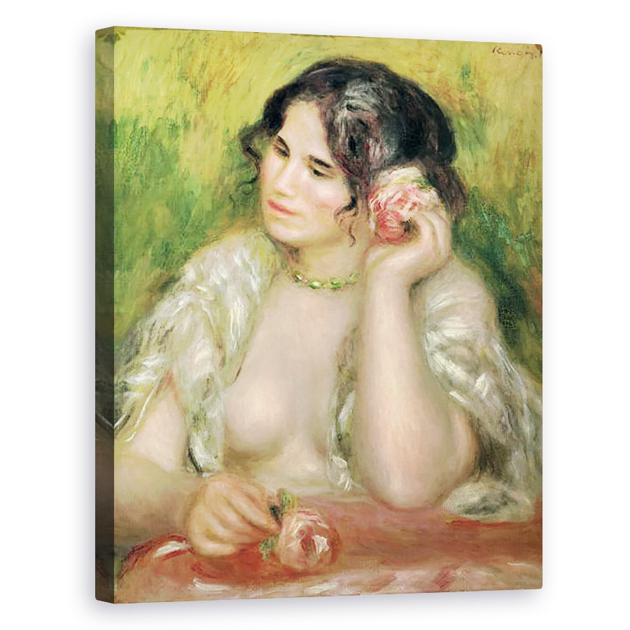 Tablou canvas - Pierre Auguste Renoir - Gabrielle cu un trandafir, 40 x 50 cm