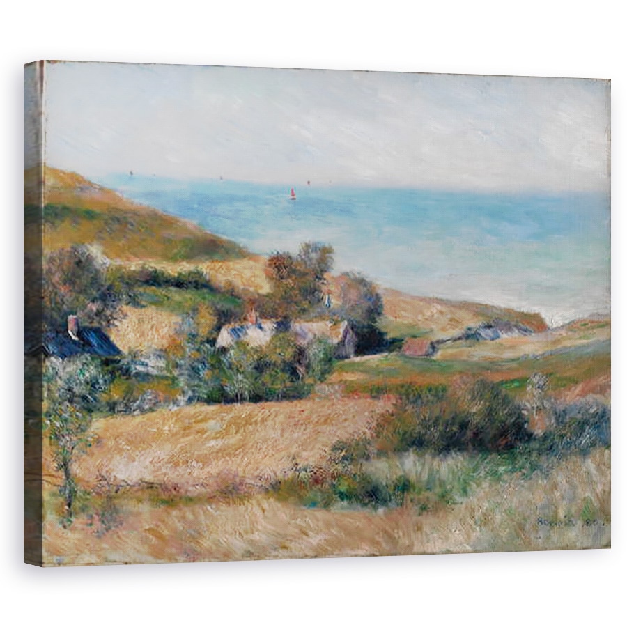 Tablou canvas - Pierre Auguste Renoir - Vedere la Seacoast langa Warmemont in Normandia, 60 x 75 cm