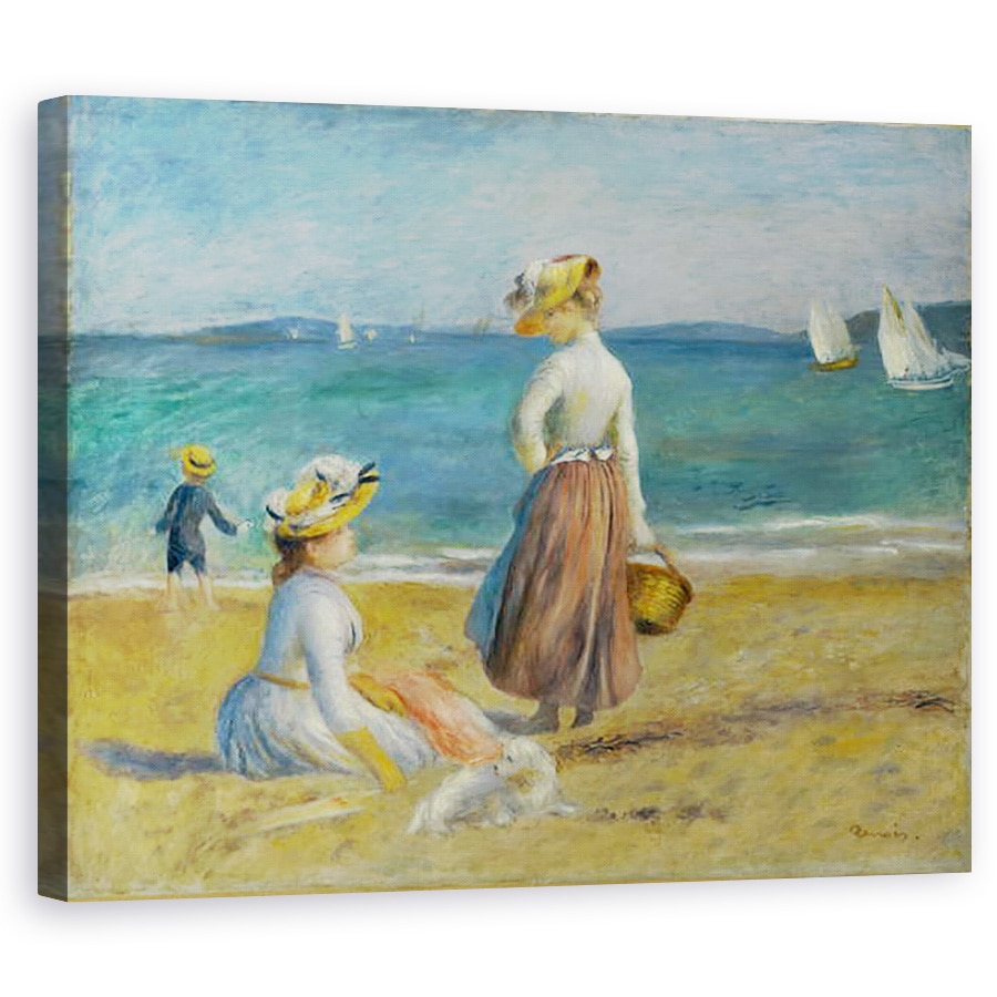 Tablou canvas - Pierre Auguste Renoir - Cifrele de pe plaja, 40 x 50 cm