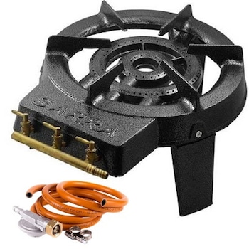 Pachet Arzator (Pirostrie) Din Fonta Cu 3 robineti, GPL,Accesorii Incluse Pachet Arzator (Pirostrie) Din Fonta Cu 3 robineti, GPL,Accesorii Incluse