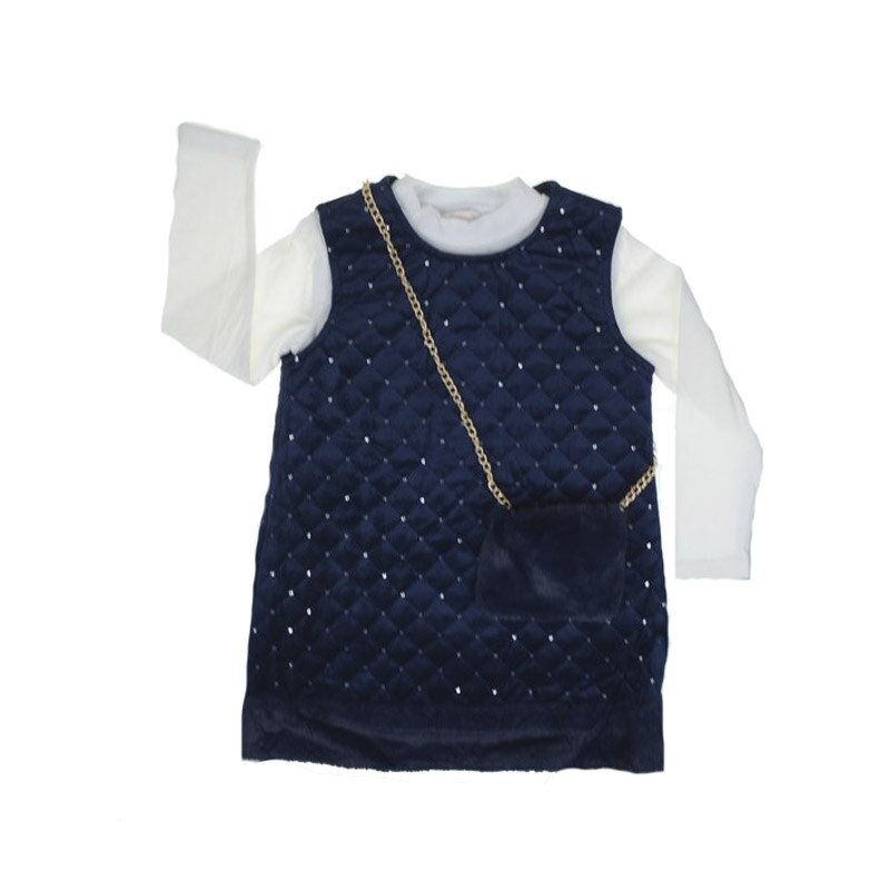 Rochita eleganta pentru fete Happy House, Bleumarin