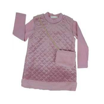 Rochita eleganta pentru fete Happy House, fermoar, Roz Rochita eleganta pentru fete Happy House, fermoar, Roz