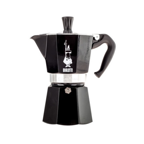 Espressor pentru aragaz Bialetti Moka Express, capacitate 6 cupe, negru