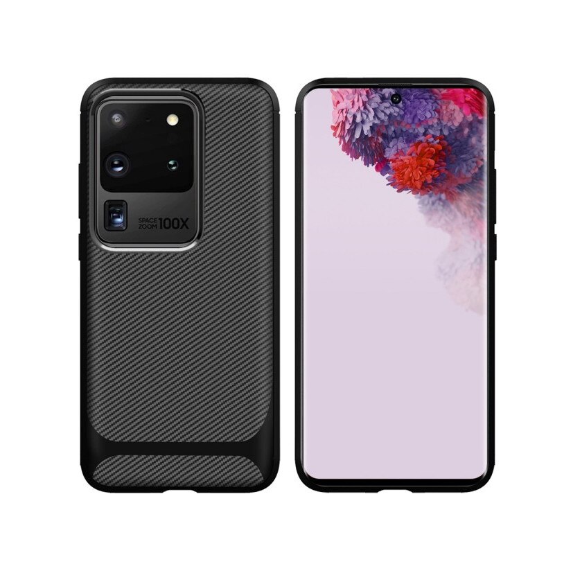 Husa Samsung S20 Ultra / S20 Ultra 5G, neagra, material tpu, Enkay model Carbon ENK-PC015